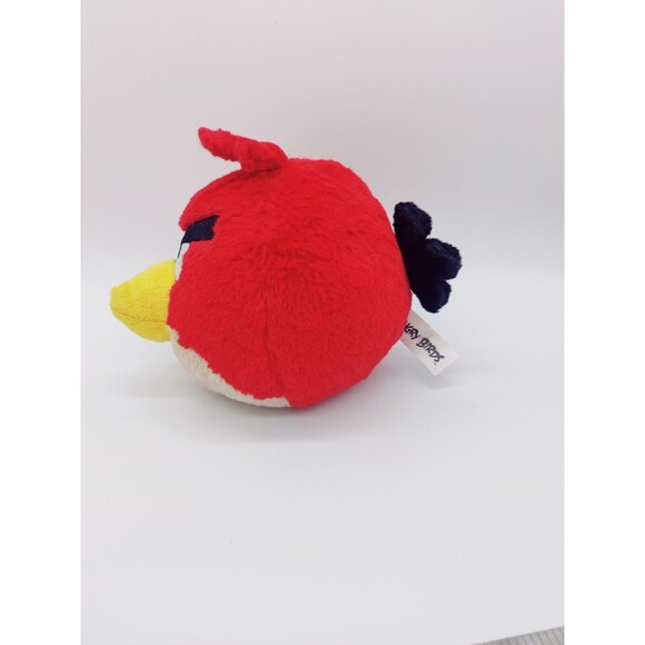 Angry Birds Red Bird 6" Plush Stuffed Animal Toy Rovio 2010 Stuffie Bird Round - Picture 7 of 12